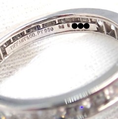 Tiffany & Co Platinum 0.80ct Diamond Full Circle Eternity 3mm Band Ring sz 4.5