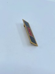 Vintage Revlon Pin Brooch Rectangle Black and Red Enamel Gold Tone