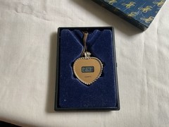 Jacques Carpentier Heart-Shaped Quartz Watch Necklace in Original Box/wPaper