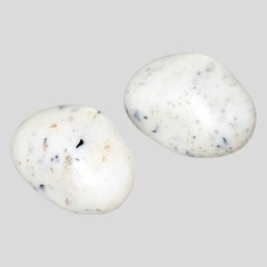 Faux Stone Earrings Vintage Acrylic Post Backs White Speckled Rocks Pierced Ears