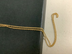 Vintage M.S.Company 18k yellow gold chain necklace 18″ lobster clasp signed 3.1g