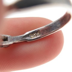 925 Sterling Vintage Round & Tapered Baguette-Cut C Z Engagement Ring Size 6.25