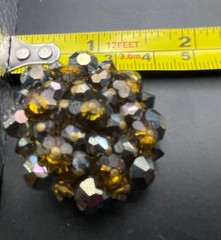 Vintage mid-century rhinestone cluster brooch, most likely 1950s–1960s.
