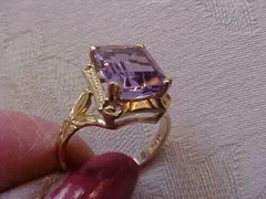 2.5Ct Emerald Cut Amethyst Solitaire Engagement Ring 14K Yellow Gold Plated