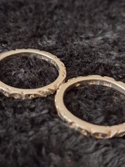 Vintage 925 Sterling Silver Pair Of Stackable Rings Size 8