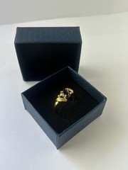 Vintage Purple Cubic Zirconia Ring Gold Plated Womens Size 10