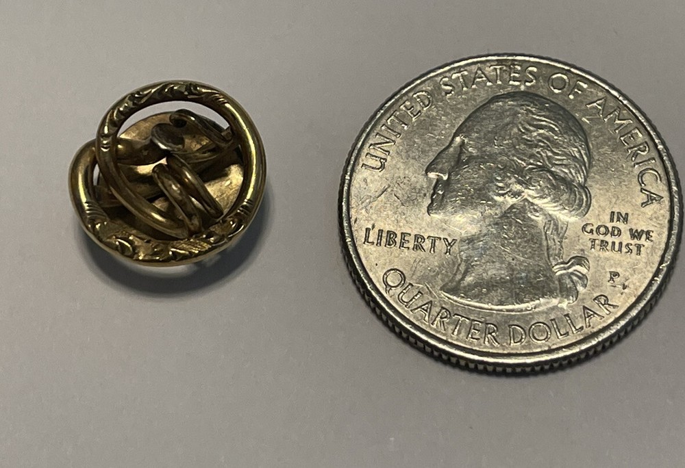 Antique Art Nouveau Edwardian Gold Filled Twisted Coil Stud Button As Is