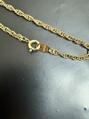 Vintage 70’s Loupe Magnifying Glass Apple Pendant Long Gold Tone Chain Necklace
