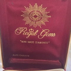 Vtg Regal Gems Man Made Diamond Halo Eagle Pendant Necklace Patriotic NOS