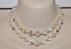 LOT of 2 Vintage 2 & 3 Strands 1950’s Aurora Borealis Necklaces – Never Worn!!