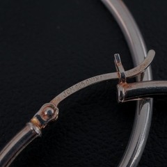 2.75g Jacmel Sterling Silver 925 Minimalist Hoop Earrings Leverback VTG 1.5in