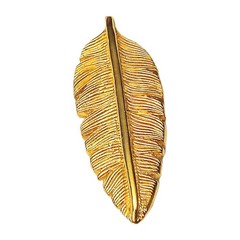Poggi Of Paris Gold Tone Leaf Brooch Vintage