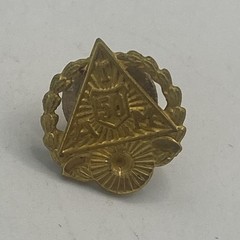 Vintage B.B. Co IAM 50 Year Lapel Pin 10K Gold Filled Service Award Jewelry