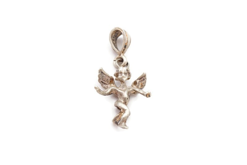 Vintage Sterling Silver 925 Angel Pendant