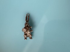 Vintage Sterling Silver Charm Alice in Wonderland Late White Rabbit Charm 2.7g