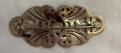 Vintage Markasite 925 Silver Brooch Pin