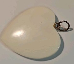 1940s Hong Kong Ivory Heart Pendent