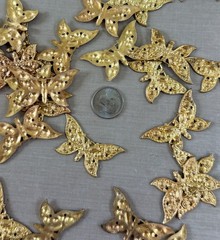 26 Vintage Brass Butterfly Filigree Connectors Stampings Jewelry Findings NOS