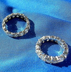 EARTH MINED DIAMOND 5 CARAT Deco Wedding BAND PLATINUM Eternity Anniversary RING