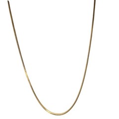 Vintage Gold Tone Box Chain Necklace 18 Minimalist Classic Fashion Jewelry Women