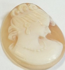 Vintage 1950s Shell Cameo 23mm X 30mm