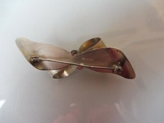 Beautiful, old brooch, bow, 835 silver, Theodor Klotz Teka, handmade