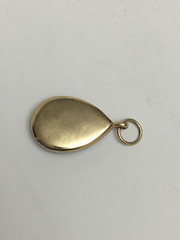 Tiger Eye Stone Pendant With Gold Tone
