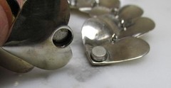 ESPO GP Sterling Silver Heart Link Bracelet w/ Magnetic Closure ~ 34.8g ~ 2-C195