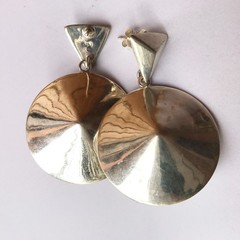 Vintage Art Deco 925 Sterling Silver Geometric Earrings Dangle 4.5 cm