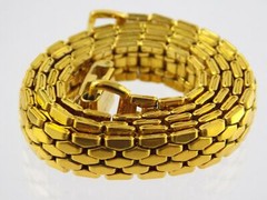 Napier Goldtone Metal Mesh Links Chain Necklace 15.5 Inches 20g