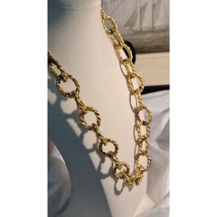 A Vintage Erwin Pearl Chunky Chain Necklace And Bracelet Set Mob Wife Nautical