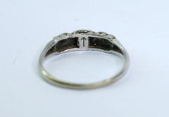 Vintage Art Deco 14K White Gold “Crosby” Interlocking Ring Size 5 – 1.58 g