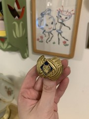 1970’s Boy Scouts Eagle Cub Neckerchief BSA Tie Scarf Slide