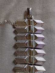 Vintage Coro Mid Century Modern Silver Tone Link Bracelet.