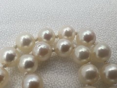 Vintage Japanese 16” Saltwater Akoya Pearl Choker Necklace WG 14k clasp 5.4-6mm