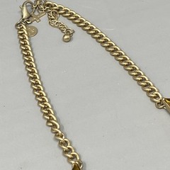 Designer Geometric Bib Necklace Brown Yellow Glass Rhinestone Gold Tone 19″