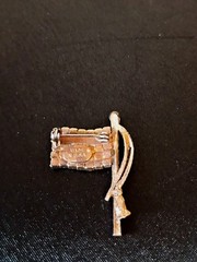 Vintage Red-White-Blue Rhinestone American Flag Pin w/Gold Tassel