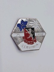 Vintage Ski Pin Lorioli Fratelli M. Cervinia 2050 Hat Lapel Pin Enamel Milano