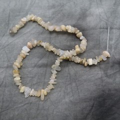 Moonstone Gemstones White Chip Beads 16 inch Nuggets Strand JTV 616c