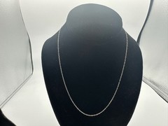 0.68g Vintage Sterling Silver 925 Oval Link Chain Necklace 18 in M