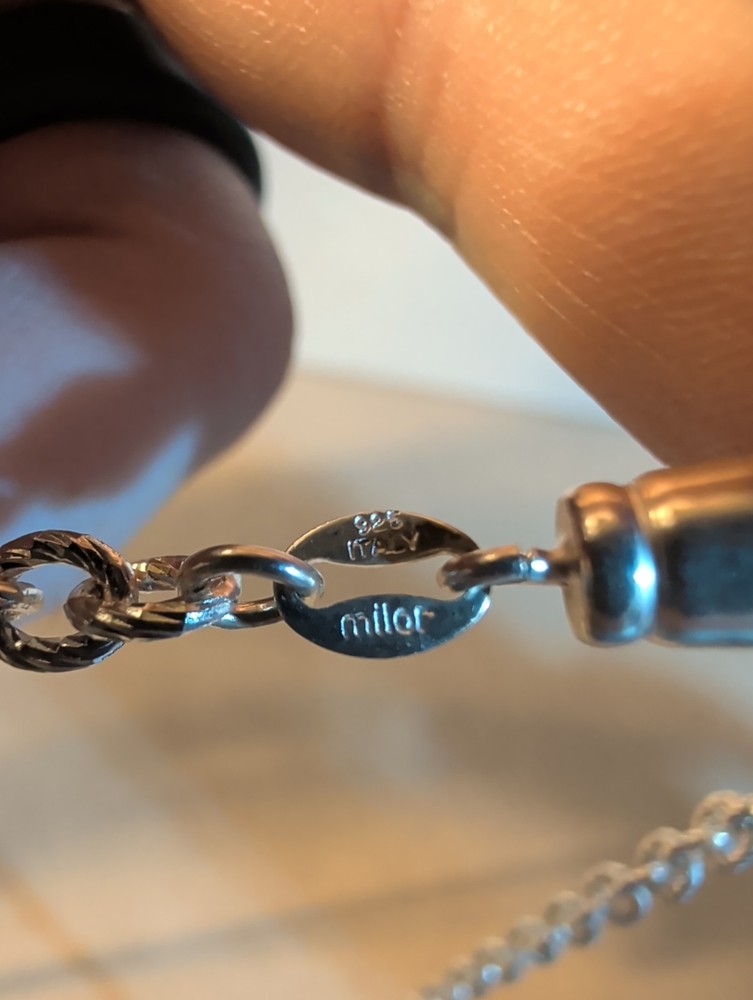 Rare VINTAGE MILOR .925 FANCY OVAL LINK CHAIN/ NECKLACE MAGNETIC CLASP ITALY