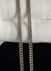 VTG Sterling Silver Celtic Cross Pendant Endless Over The Head Curb Chain 20.5g