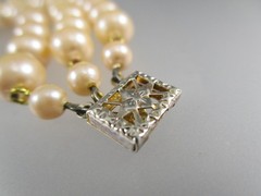 Vintage 3 Strand Faux Pearls 7 3/4″ Long Bracelet 1033
