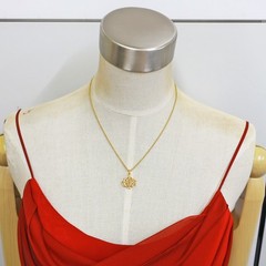 Christian Dior Gold Plated Logo Charm Chain Necklace Pendant #1327c Rise-on