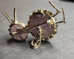 Vintage Warner Brooch Silver Tone Aurora Borealis Rhinestone Duck Bird