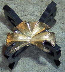 Vintage S.G. D’OR Dress or Shoe Clip On gold tone Flower or Leaf