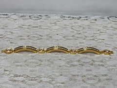 Camrose & Kross Black & Gold Tone Necklace & Bracelet Jackie Kennedy COA