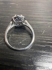 Vintage Sterling Silver Ring With Blue Gemstone