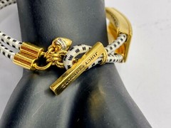 Vintage Juicy Couture Distinctive Crest Design Two-Tone Bracelet