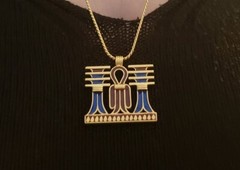 Mid Century Vintage D’Orlan Necklace Egyptian Revival Stunning Statement Piece
